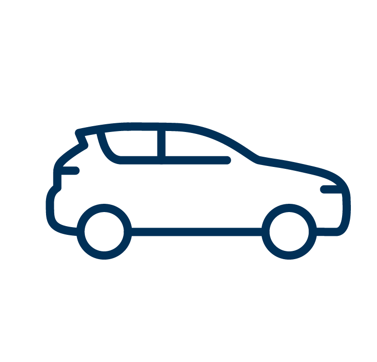 Icon showing a rental car